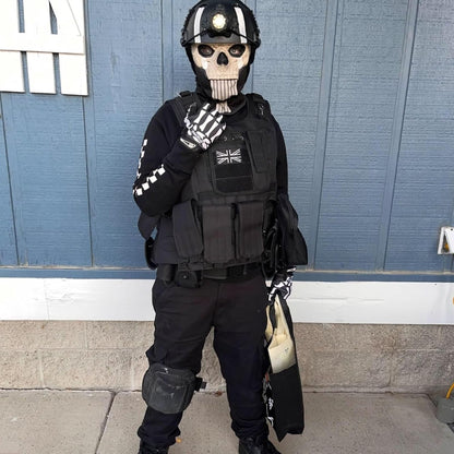 Skeleton Gloves Adjustable Lightweight Racing Skull Sports Work Bone Gloves Anti-Slip Breathable for Men & Women Motorcycle, Cycling, Biking, Workout